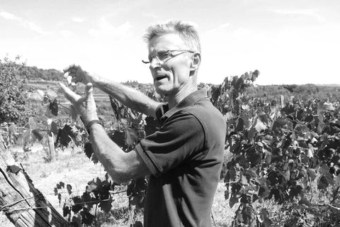 Angiolino Maule natural winemaker at La Biancara in the vineyards, Primal Wine - primalwine.com