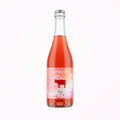 pét-nat natural wine bottle on a soft cotton-candy gradient