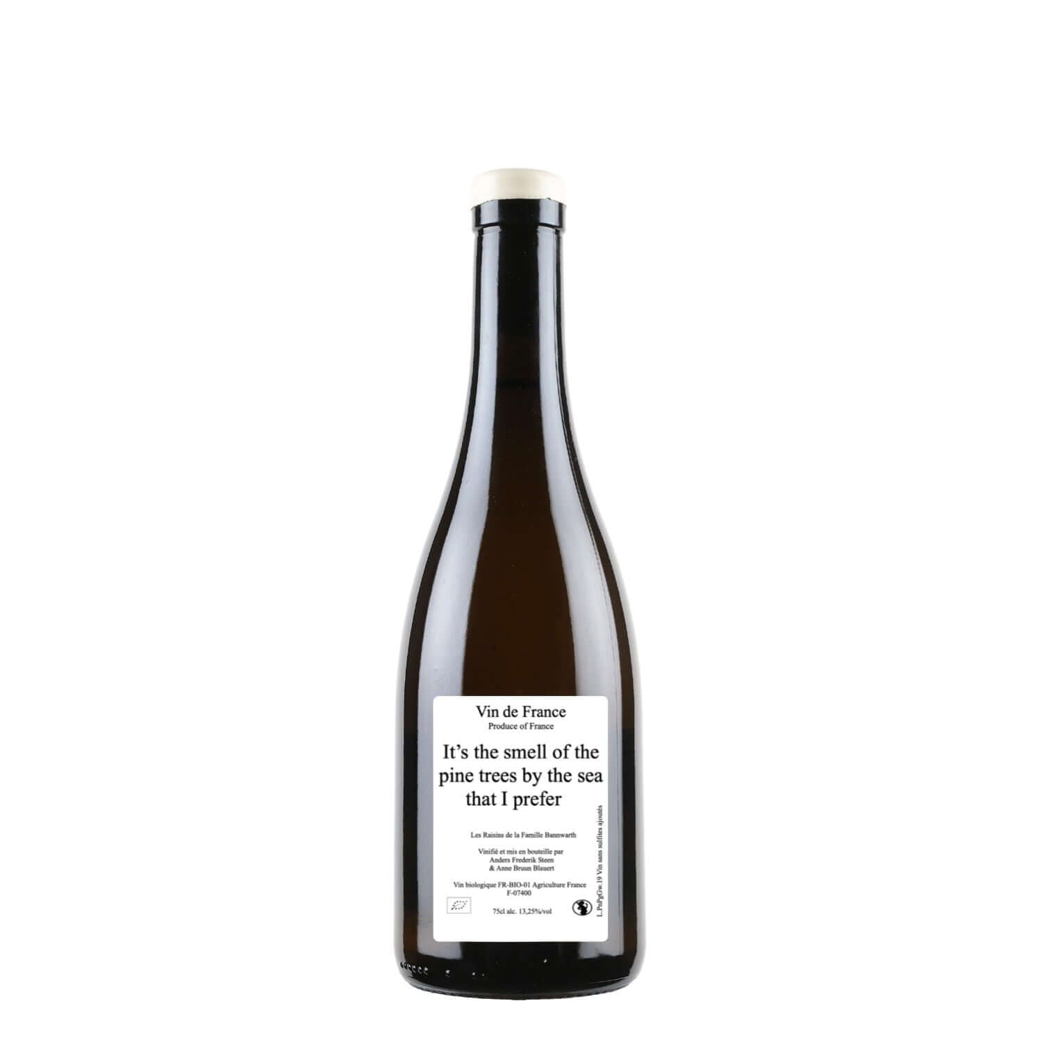Bottle shot of It's the smell of the pine trees, produced by Anders Frederik Steen, buy classic and natural wine online on Primal Wine, the best wine shop in the United States – primalwine.com