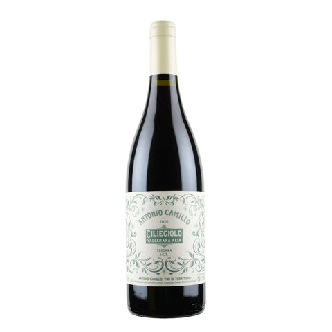 Bottle shot of Ciliegiolo Vallerana Alta, produced by Antonio Camillo, buy classic and natural wine online on Primal Wine, the best wine shop in the United States – primalwine.com