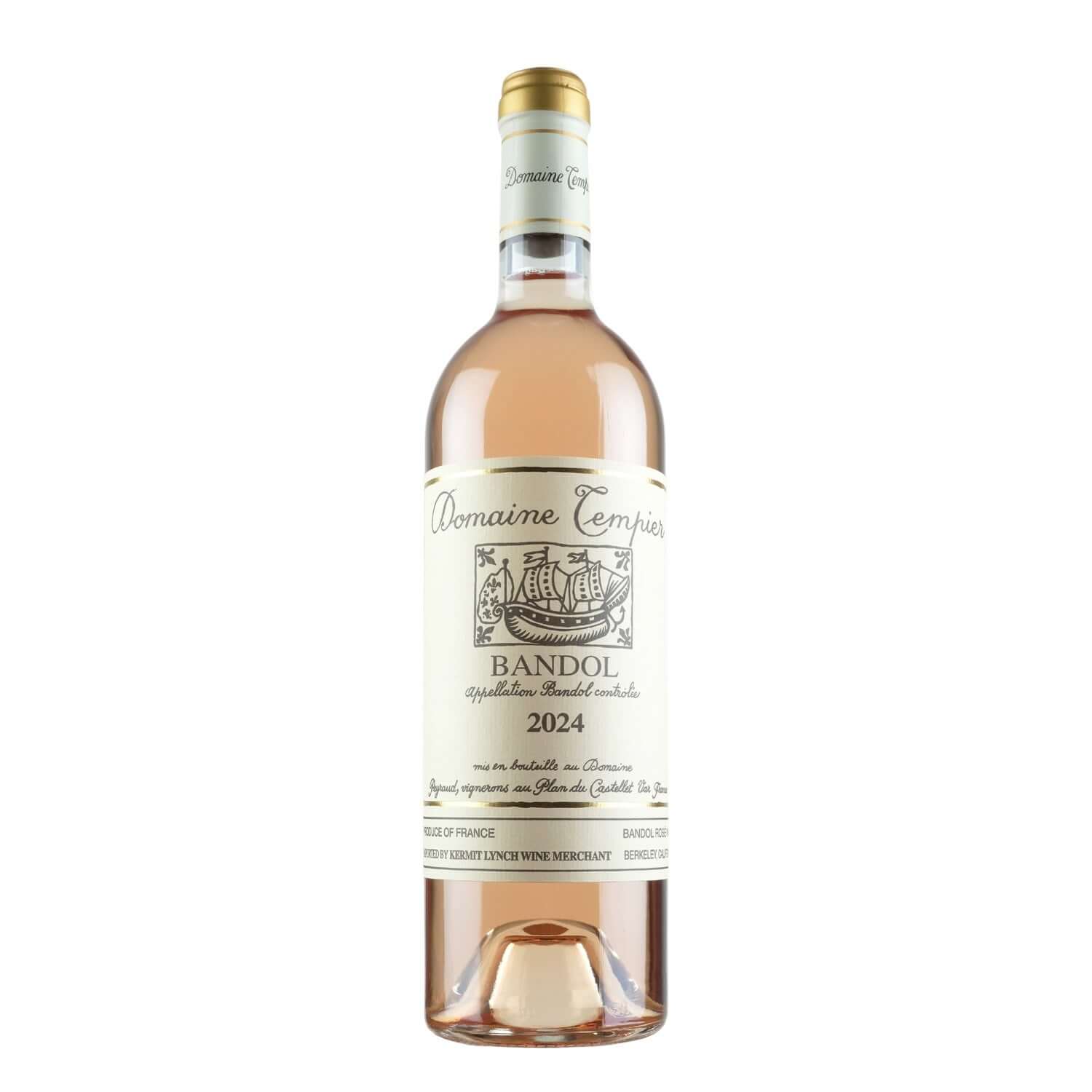 Bottle shot of Domaine Tempier Bandol Rose; buy natural wine online on Primal Wine - primalwine.com