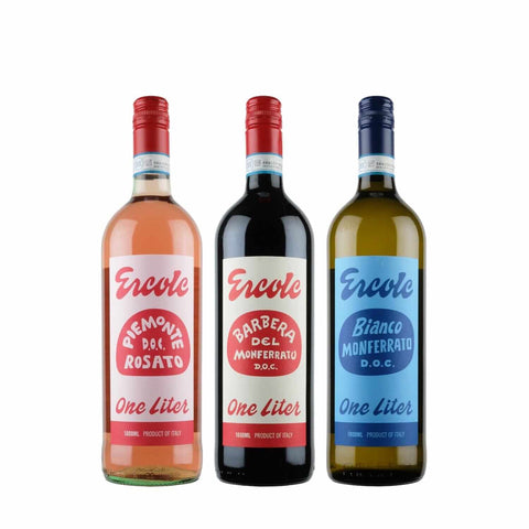 Bottle shot of Ercole One-liter Piedmont Trio, produced by Ercole, buy classic and natural wine online on Primal Wine, the best wine shop in the United States – primalwine.com