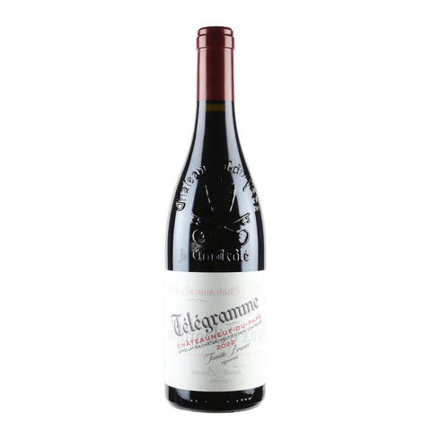 Bottle shot of Telegramme Chateauneuf du pape, produced by Famille Brunier, buy classic and natural wine online on Primal Wine, the best wine shop in the United States – primalwine.com