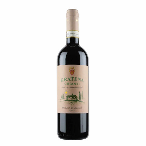 Bottle shot of Gratena Chianti DOCG No Added Sulfites 2022, produced by Fattoria di Gratena, buy classic and natural wine online on Primal Wine, the best wine shop in the United States – primalwine.com