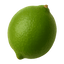 Fresh green lime on a white background, ideal for culinary use and garnish.