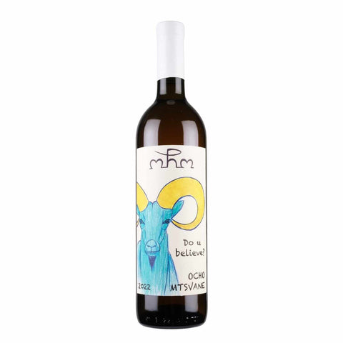 Bottle shot of Ocho Do U Believe? Mtsvane 2022, produced by Ocho, buy classic and natural wine online on Primal Wine, the best wine shop in the United States – primalwine.com