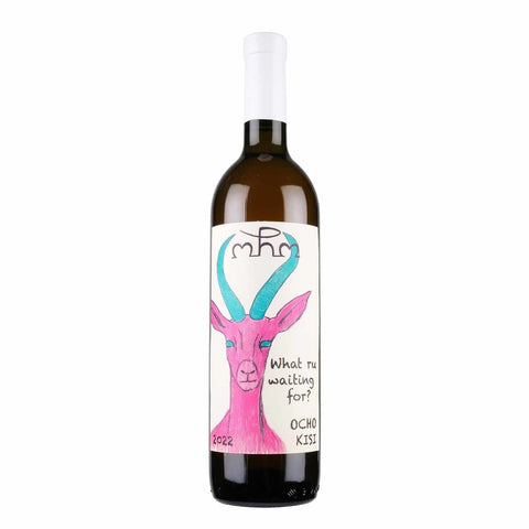 Bottle shot of Ocho What Ru Waiting For? Kisi 2022, produced by Ocho, buy classic and natural wine online on Primal Wine, the best wine shop in the United States – primalwine.com