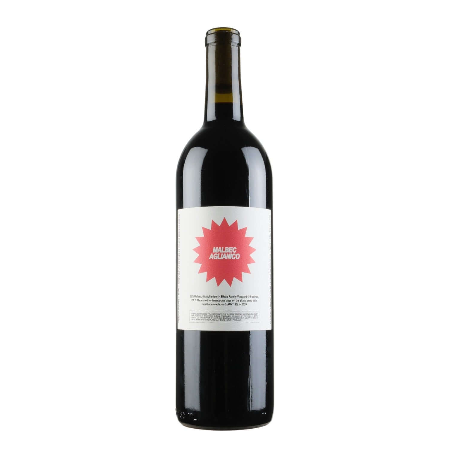 Bottle shot of Primal Malbec Aglianico red wine, buy natural wine online on Primal Wine - primalwine.com