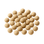 A cluster of evenly shaped beige balls on a transparent background, showcasing their smooth texture.