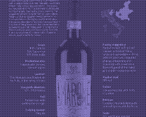 Portrait of winemaker at Amarone della Valpolicella winery, showcasing natural wine from Veneto, Italy in B&W dithered style.