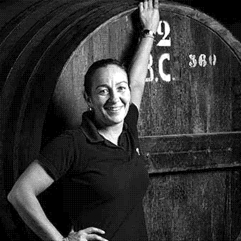 Ana Amat, natural wine producer and winemaker of Zillamina at Bodegas Pinoso, in her cellar in Pinoso, Alicante, Spain