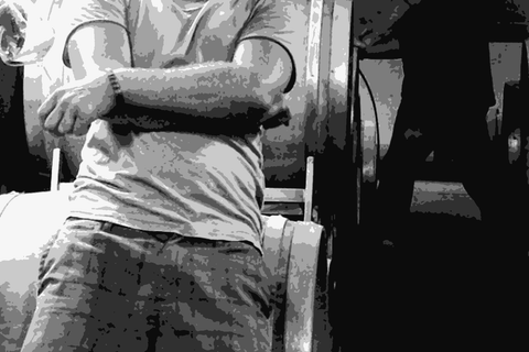 Claus Preisinger, biodynamic winemaker from Gols in Burgenland, Austria, in his cellar