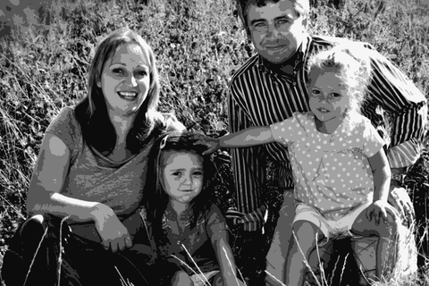 Fabio Marchionni of Colle Stefano with his family