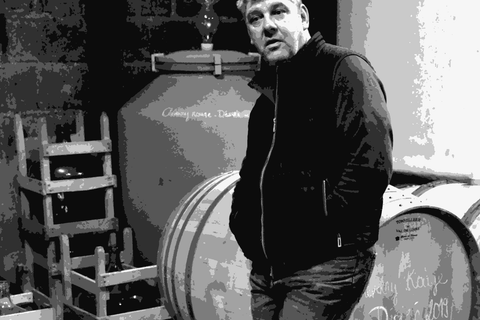 Herve Villemade in the cellar of Domaine du Moulin in Cellettes, Cheverny