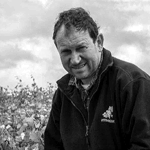 Pascal Janvier, natural wine producer, in his vineyard in the Jasnieres and Coteaux du Loir appellations of France's Loire Valley