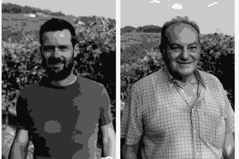 The Vaona family of Novaia winery standing in their Valpolicella vineyards
