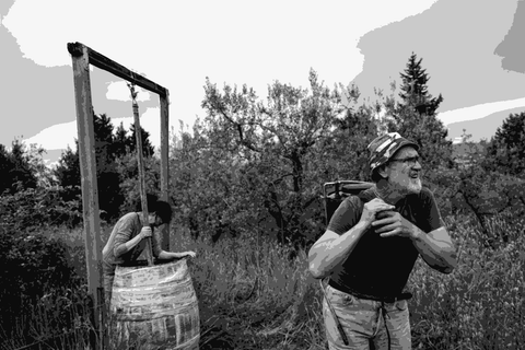 Roberto Moretti and Lucia Mori at Podere Casaccia, biodynamic winery near Florence, Tuscany