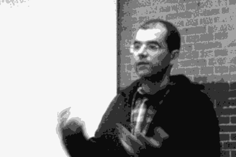 Ton Mata of Recaredo presenting wines at a tasting, Penedes, Spain