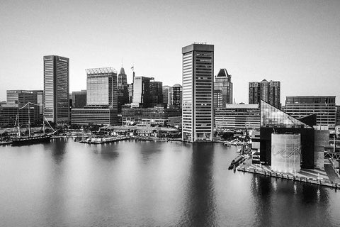 Black and white photo of Baltimore