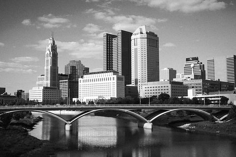 Black and white photo of Columbus