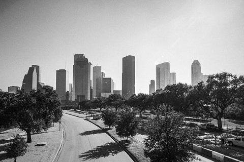 Black and white photo of Houston