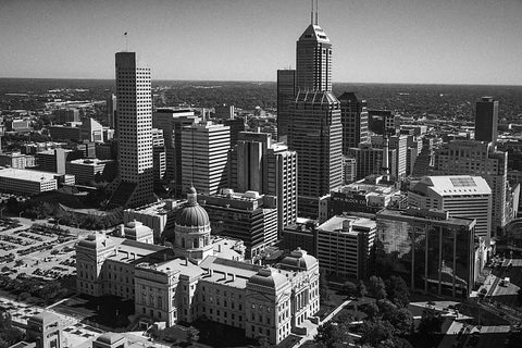 Black and white photo of Indianapolis