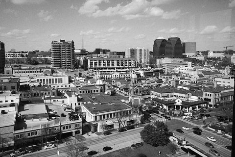 Black and white photo of Kansas City