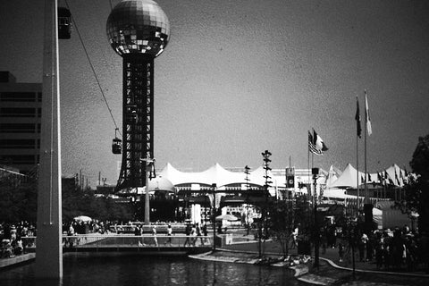 Black and white photo of Knoxville