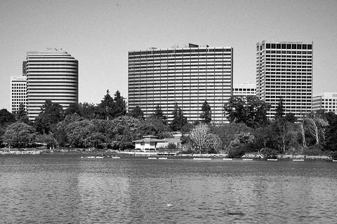 Black and white photo of Oakland