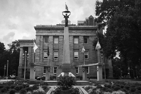 Black and white photo of Raleigh
