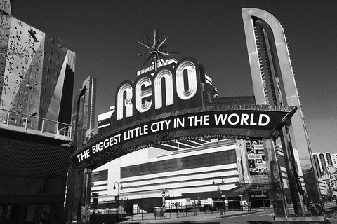 Black and white photo of Reno