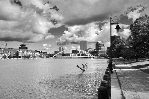 Black and white photo of Rochester