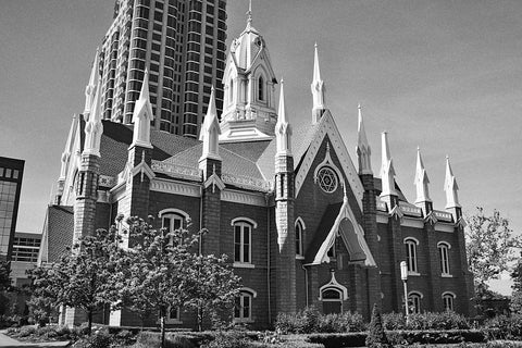Black and white photo of Salt Lake City