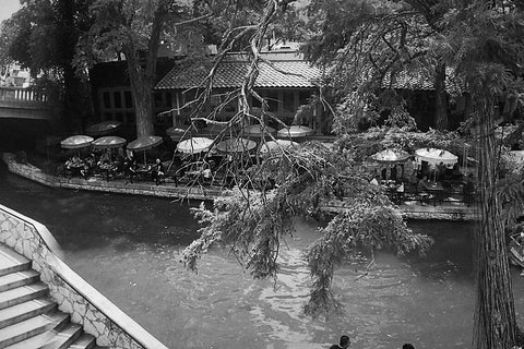 Black and white photo of San Antonio