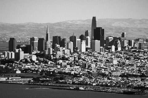 Black and white photo of San Francisco