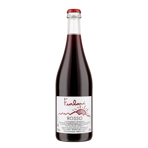 Furlani Rosso Frizzante 2021, natural sparkling wine bottle at Primal Wine