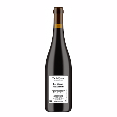 Anders Frederik Steen Les Vignes des Enfantes 2019, a medium-bodied red wine from Ardèche, France, made from a field blend of organic grapes
