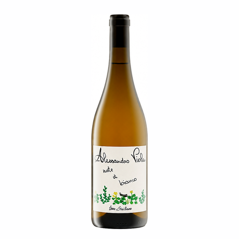 Alessandro Viola Note di Bianco 2024, a Grillo white wine from Sicilia IGT, Sicily, Italy, showcasing organic farming