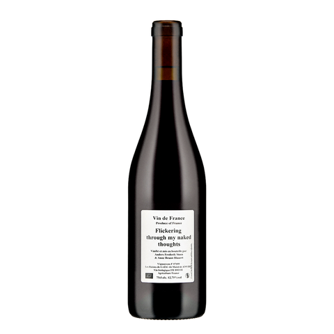 Anders Frederik Steen Flickering Through My Naked Thoughts 2023, natural wine bottle at Primal Wine
