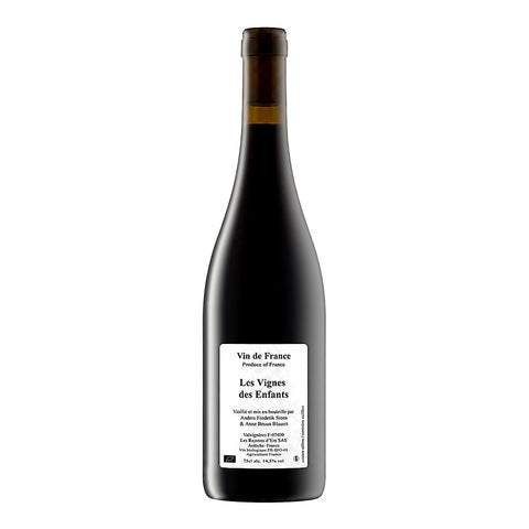 Anders Frederik Steen Les Vignes des Enfantes 2019, a medium-bodied red wine from Ardèche, France, made from a field blend of organic grapes