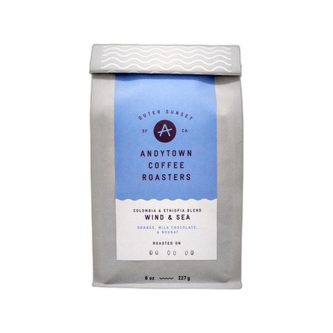 Andytown Coffee Roasters Wind & Sea Coffee Beans, bag of whole bean coffee at Primal Wine