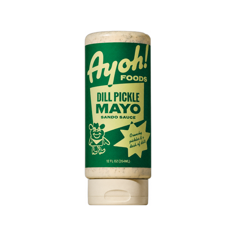 Ayoh Dill Pickle Mayo Sando Sauce, 12 oz squeeze bottle of mayonnaise at Primal Wine
