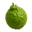 Fresh green bergamot fruit with a textured surface, known for its distinct aroma and culinary uses.
