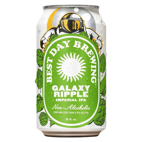 Best Day Brewing Galaxy Ripple Non-Alcoholic Imperial IPA, 12 oz