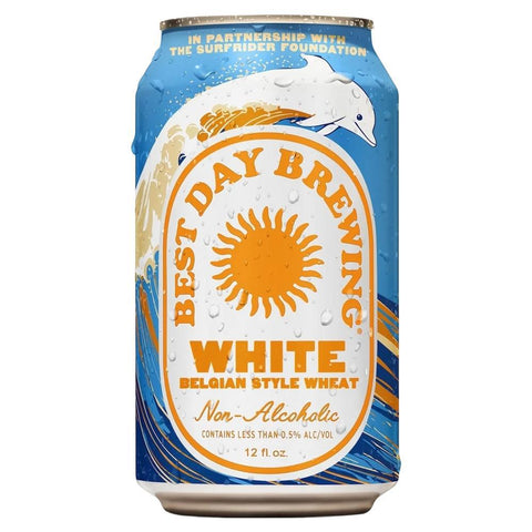 Best Day Brewing White Non-Alcoholic Belgian-Style Wheat, 12 oz