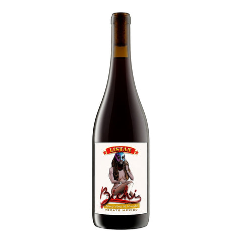 Bichi Listán 2023 is a medium-bodied red wine made from Misión grapes in Tecate, Mexico, showcasing organic farming