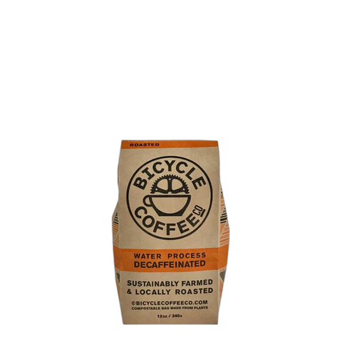 Bicycle Coffee Co Decaffeinated Coffee Beans, bag of whole bean coffee at Primal Wine