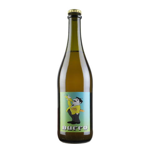 Bottle shot of Buffo Bianco Macerato Folicello Lambrusco Pet Nat, produced by Folicello, buy classic and natural wine online on Primal Wine, the best wine shop in the United States – primalwine.com