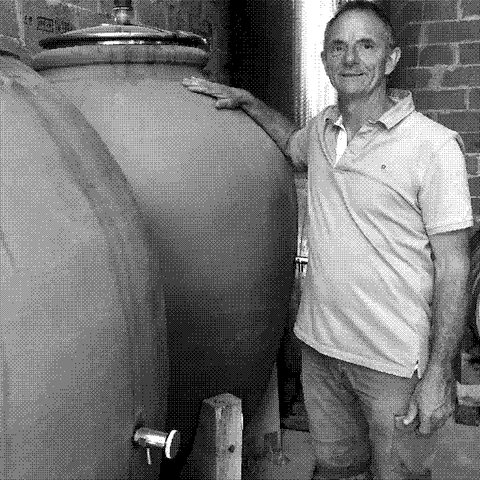 Eric Plumet, natural wine producer at Domaine La Cabotte in the Massif d'Uchaux, southern Rhone, France