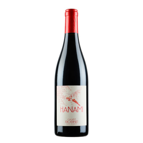 Bottle shot of Hanami Cabernet Franc, produced by Domaine Bobinet, buy classic and natural wine online on Primal Wine, the best wine shop in the United States – primalwine.com